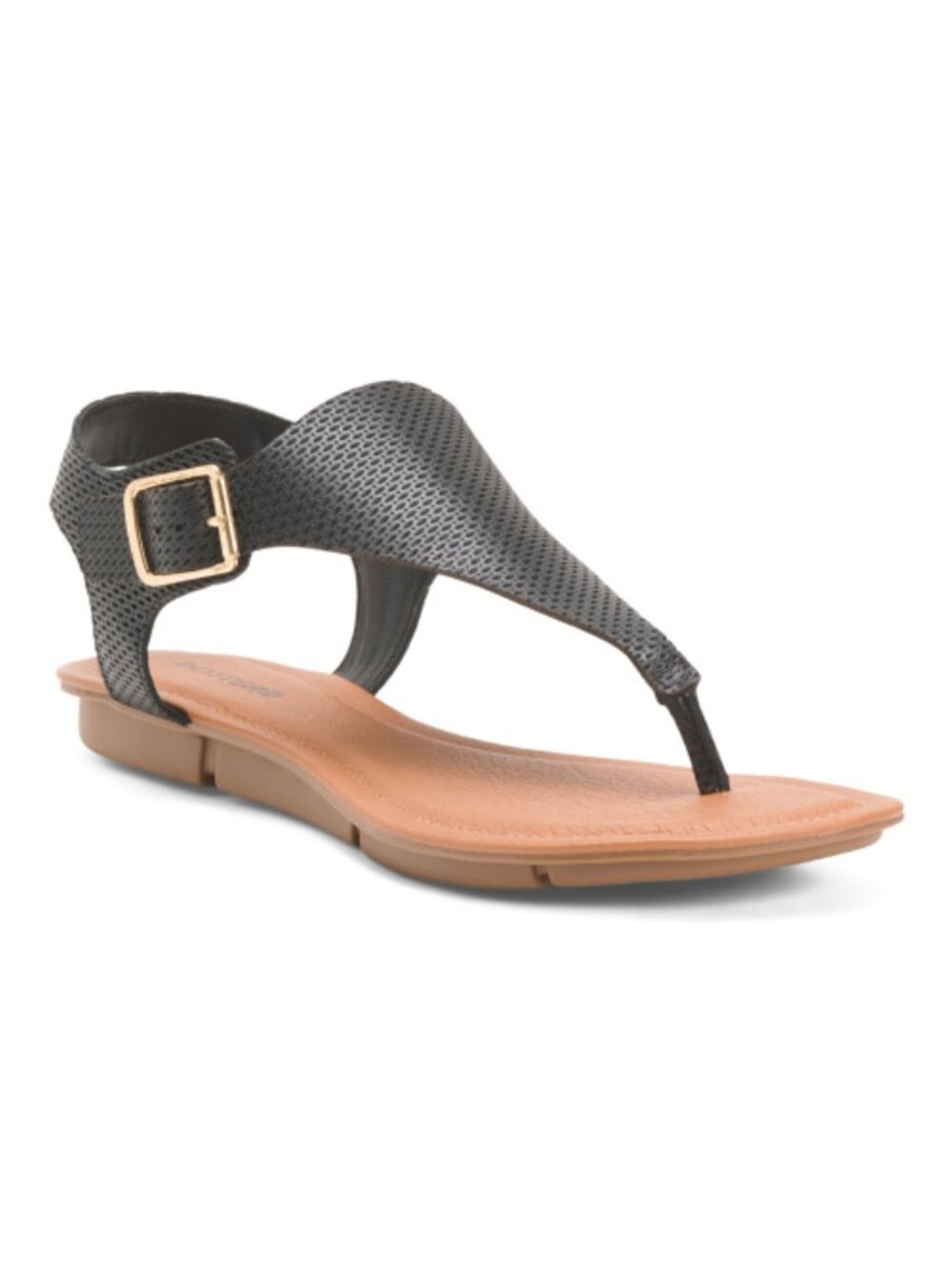 Bottero Leather Sandals Women 7 Black Flat Gladiator Ankle Strap Made Brazil